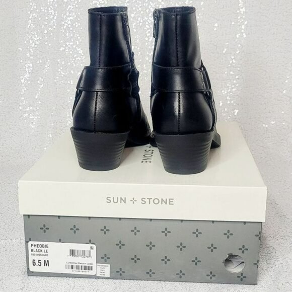 SUN & STONE Pheobie Leather Booties Sz 10 NIB - Picture 9 of 14